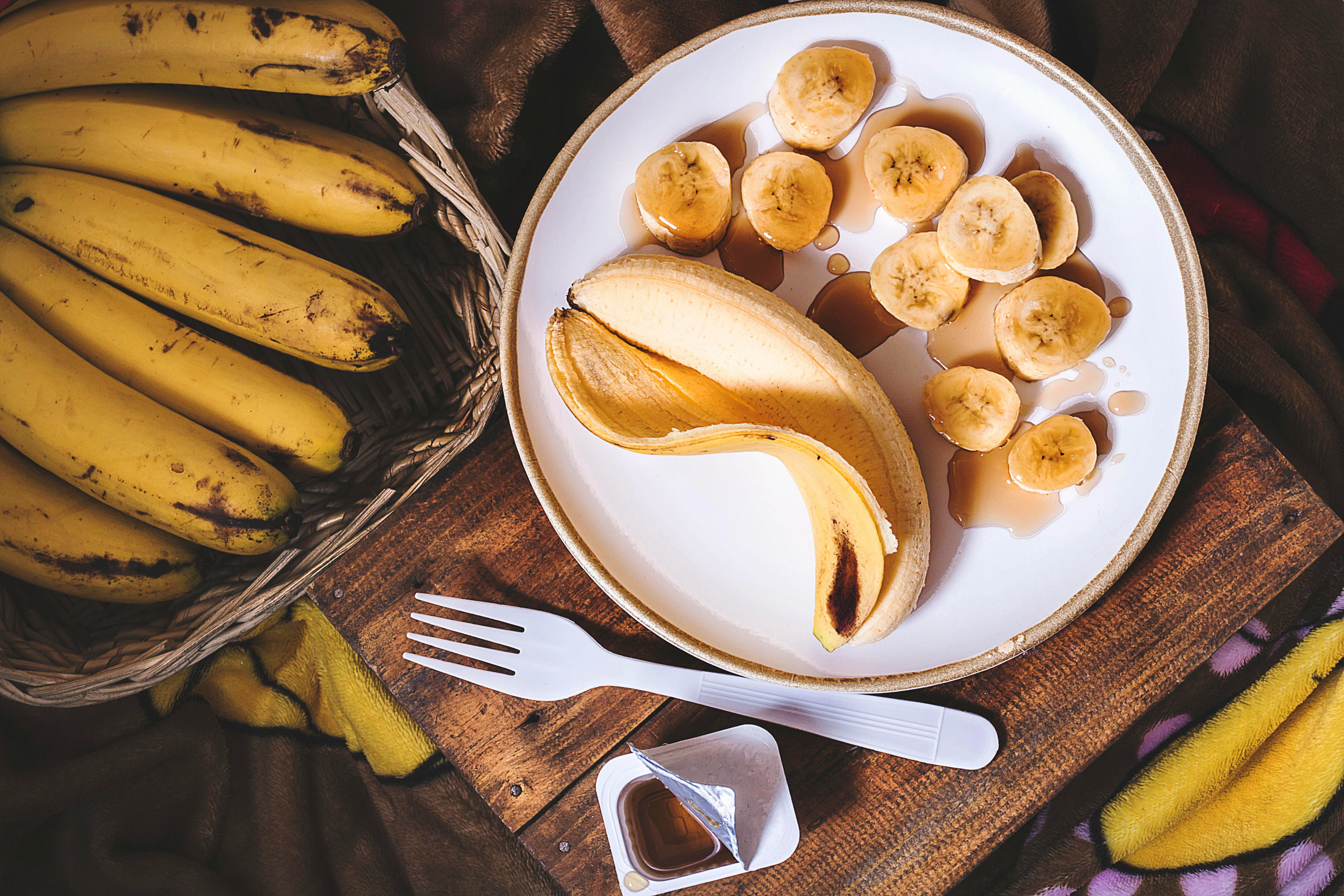 banana on plate